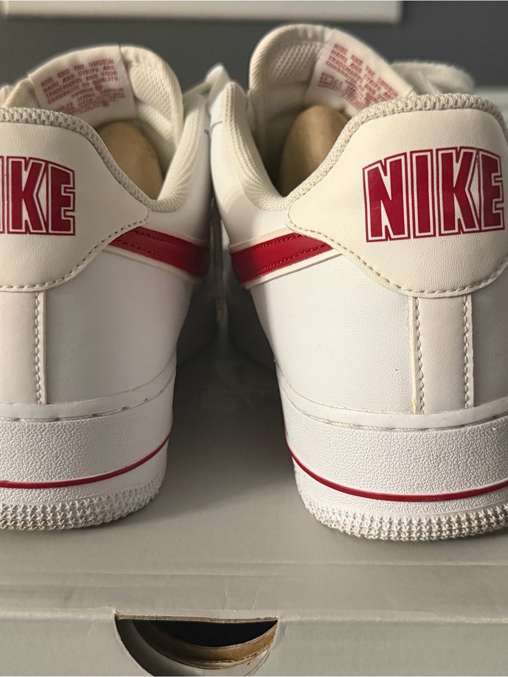 Nike White Sneakers with Red Swoosh Accent - Picture 4 of 7